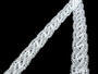 Cotton bobbin lace 75080, width 55 mm, white - 2/3