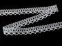 Cotton bobbin lace 75087, width 19 mm, white mercerized - 2/3