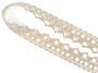 Cotton bobbin lace 75087, width 19 mm, light linen gray - 2/3