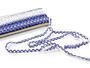 Cotton bobbin lace 75087, width 19 mm, white/blue - 2/4