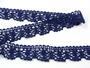 Cotton bobbin lace 75088, width 27 mm, blue - 2/4