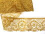 Metalic bobbin lace 75096, width 68 mm, Lurex gold - 2/5