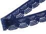 Cotton bobbin lace 75098, width 45 mm, blue - 2/5