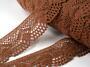 Cotton bobbin lace 75098, width 45 mm, cacao brown - 2/5