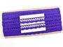 Cotton bobbin lace 75099, width 18 mm, purple/violet - 2/5