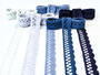 Cotton bobbin lace 75099, width 18 mm, dark blue - 2/2