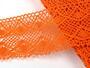 Cotton bobbin lace 75110, width 53 mm, rich orange - 2/4
