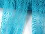 Cotton bobbin lace 75110, width 53 mm, turquoise - 2/3