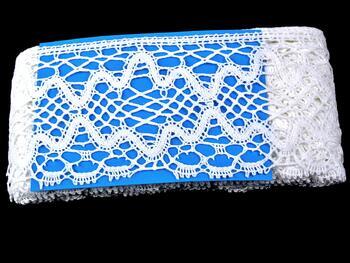 Cotton bobbin lace 75127, width 120 mm, white - 2