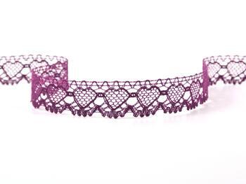 Cotton bobbin lace 75133, width 19 mm, violet - 2