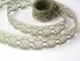 Cotton bobbin lace 75133, width 19 mm, dark linen gray - 2/4