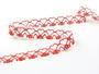 Bobbin lace No. 75133 white/red | 30 m - 2/4