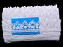 Cotton bobbin lace 75145, width 50 mm, white - 2/5
