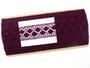 Cotton bobbin lace insert 75160, width 34 mm, violet - 2/5