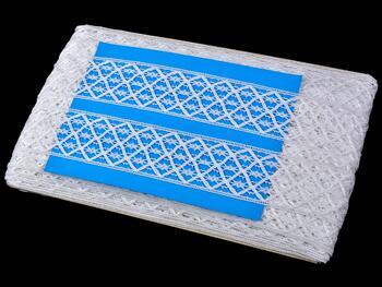 Cotton bobbin lace insert 75172, width 38 mm, white - 2