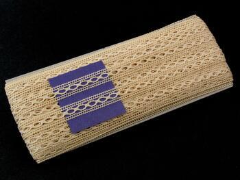 Cotton bobbin lace insert 75182, width 13 mm, ecru - 2
