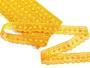 Cotton bobbin lace 75184, width 25 mm, dark yellow - 2/4