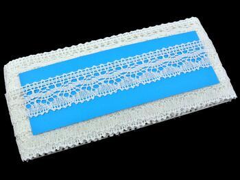 Linen bobbin lace 75202, width 30 mm, cream - 2