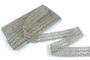 Linen bobbin lace 75202, width 30 mm, linen gray - 2/3