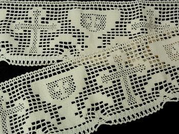 Cotton bobbin lace 75204, width 100 mm, ecru - 2
