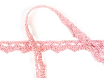Cotton bobbin lace 75207, width 14 mm, pink - 2