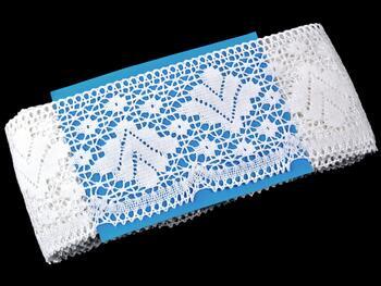 Cotton bobbin lace 75224, width 100 mm, white - 2