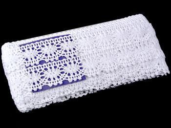 Cotton bobbin lace 75230, width 37 mm, white - 2