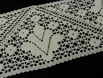 Cotton bobbin lace insert 75233, width 40 mm, ecru - 2