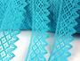 Cotton bobbin lace 75234, width 54 mm, turquoise - 2/3