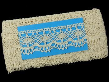 Cotton bobbin lace 75238, width 51 mm, cream - 2