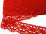 Cotton bobbin lace 75238, width 51 mm, red - 2/4