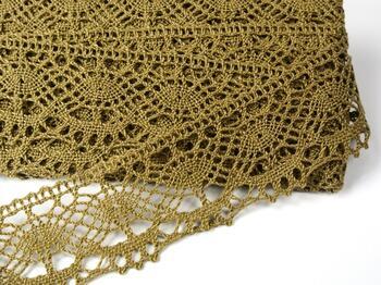 Cotton bobbin lace 75238, width 51 mm, chocolate brown - 2