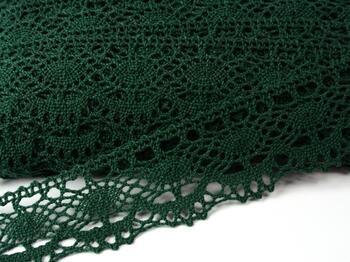 Cotton bobbin lace 75238, width 51 mm, green - 2