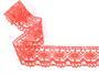 Cotton bobbin lace 75238, width 51 mm, light red coral - 2/4