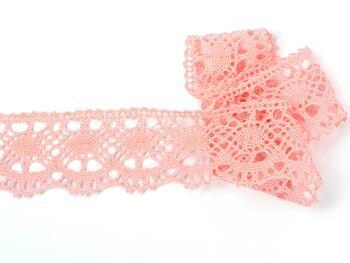 Cotton bobbin lace 75238, width 51 mm, light pink - 2