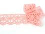 Cotton bobbin lace 75238, width 51 mm, light pink - 2/3