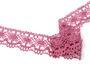 Cotton bobbin lace 75238, width 51 mm, pink - 2/4