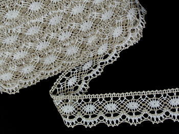 Bobbin lace No. 75238 bleached/natural linen | 30 m - 2