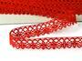 Cotton bobbin lace 75239, width 19 mm, red - 2/3