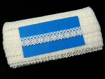 Acryl bobbin lace 75239, width 19 mm, 100% acryl, white - 2