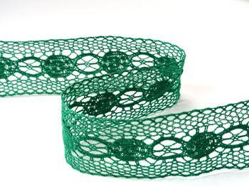 Cotton bobbin lace insert 75249, width 48 mm, light green - 2