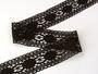 Cotton bobbin lace insert 75249, width 48 mm, dark brown - 2/4