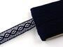 Cotton bobbin lace insert 75250, width 31 mm, dark blue - 2/4