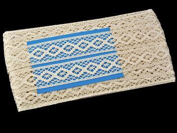 Cotton bobbin lace insert 75250, width 31 mm, ecru - 2