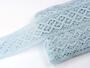 Cotton bobbin lace insert 75252, width 45 mm, light blue - 2/4