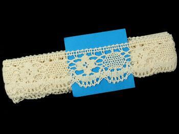 Cotton bobbin lace 75253, width 50 mm, ecru - 2
