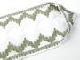 Cotton bobbin lace 75256, width 80 mm, ecru/dark linen gray - 2/4