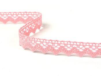 Cotton bobbin lace 75259, width 17 mm, pink - 2