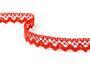 Cotton bobbin lace 75259, width 17 mm, red - 2/5