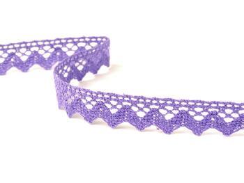 Cotton bobbin lace 75259, width 17 mm, purple II - 2